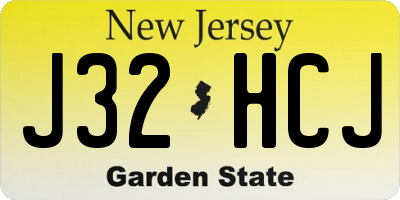 NJ license plate J32HCJ