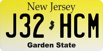 NJ license plate J32HCM