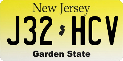 NJ license plate J32HCV