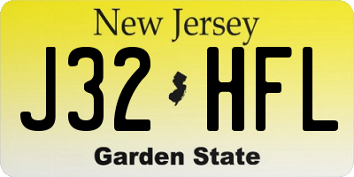 NJ license plate J32HFL