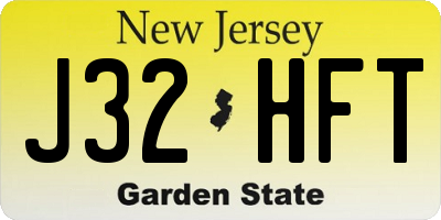 NJ license plate J32HFT