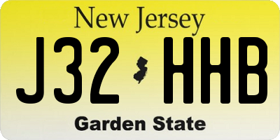 NJ license plate J32HHB