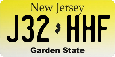 NJ license plate J32HHF