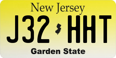 NJ license plate J32HHT