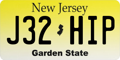 NJ license plate J32HIP