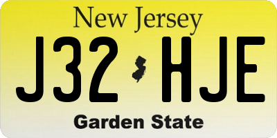 NJ license plate J32HJE