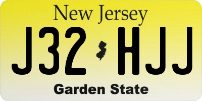 NJ license plate J32HJJ