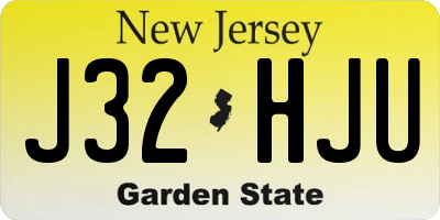 NJ license plate J32HJU