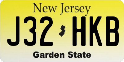 NJ license plate J32HKB