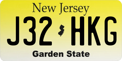 NJ license plate J32HKG