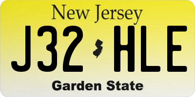 NJ license plate J32HLE
