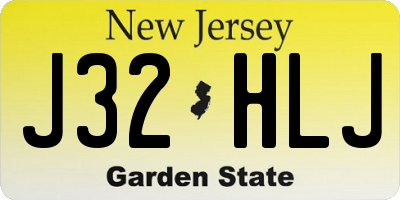 NJ license plate J32HLJ