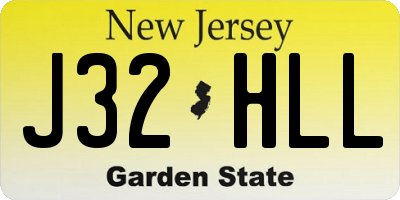 NJ license plate J32HLL