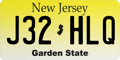 NJ license plate J32HLQ
