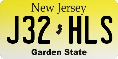 NJ license plate J32HLS