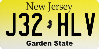 NJ license plate J32HLV