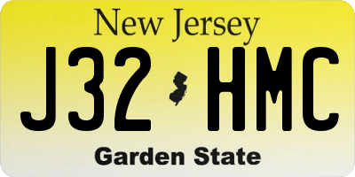 NJ license plate J32HMC