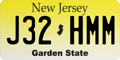 NJ license plate J32HMM