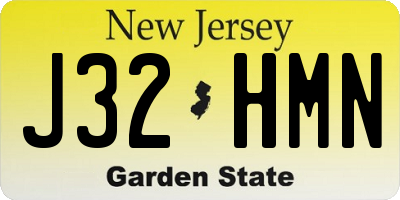 NJ license plate J32HMN