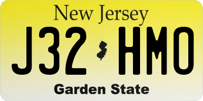 NJ license plate J32HMO