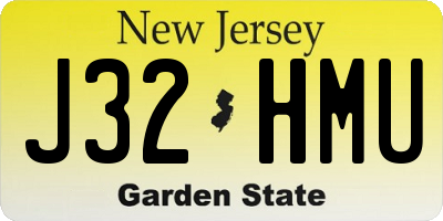 NJ license plate J32HMU