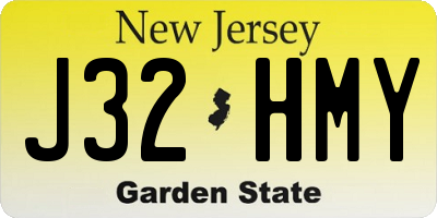 NJ license plate J32HMY