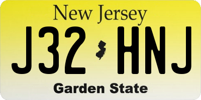 NJ license plate J32HNJ