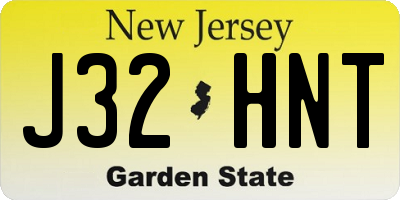 NJ license plate J32HNT