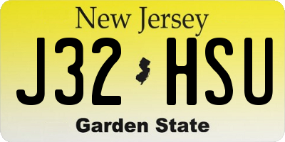 NJ license plate J32HSU