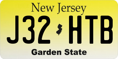 NJ license plate J32HTB