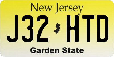NJ license plate J32HTD