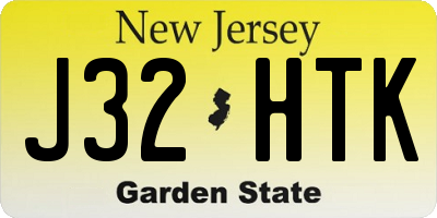 NJ license plate J32HTK