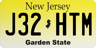 NJ license plate J32HTM
