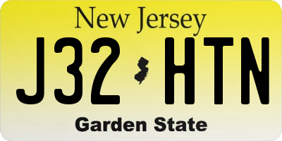 NJ license plate J32HTN