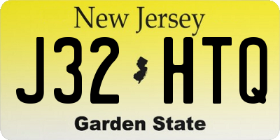 NJ license plate J32HTQ