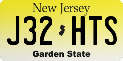 NJ license plate J32HTS