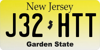 NJ license plate J32HTT