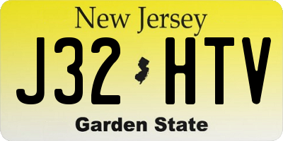 NJ license plate J32HTV