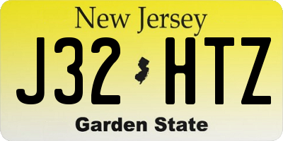 NJ license plate J32HTZ