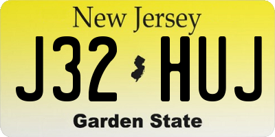 NJ license plate J32HUJ