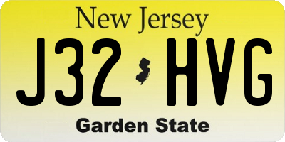 NJ license plate J32HVG