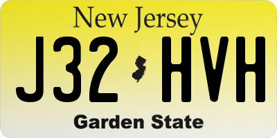 NJ license plate J32HVH