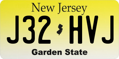 NJ license plate J32HVJ