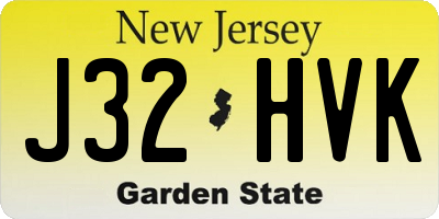 NJ license plate J32HVK