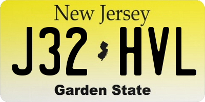 NJ license plate J32HVL