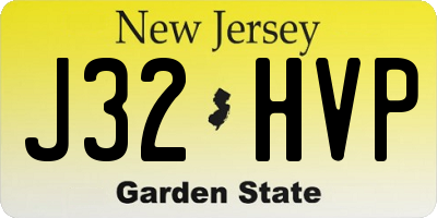 NJ license plate J32HVP