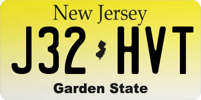 NJ license plate J32HVT