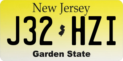 NJ license plate J32HZI