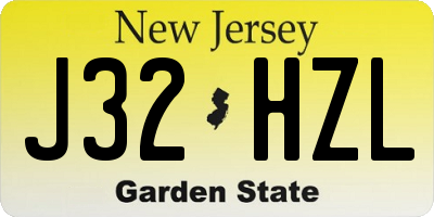 NJ license plate J32HZL