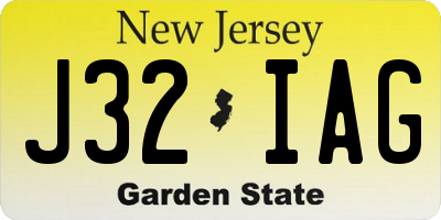 NJ license plate J32IAG